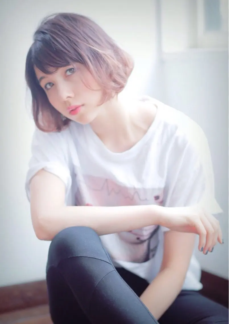 ミディアム カラー パーマ 恵比寿/egerie prime/井向幹滉のヘアスタイル
