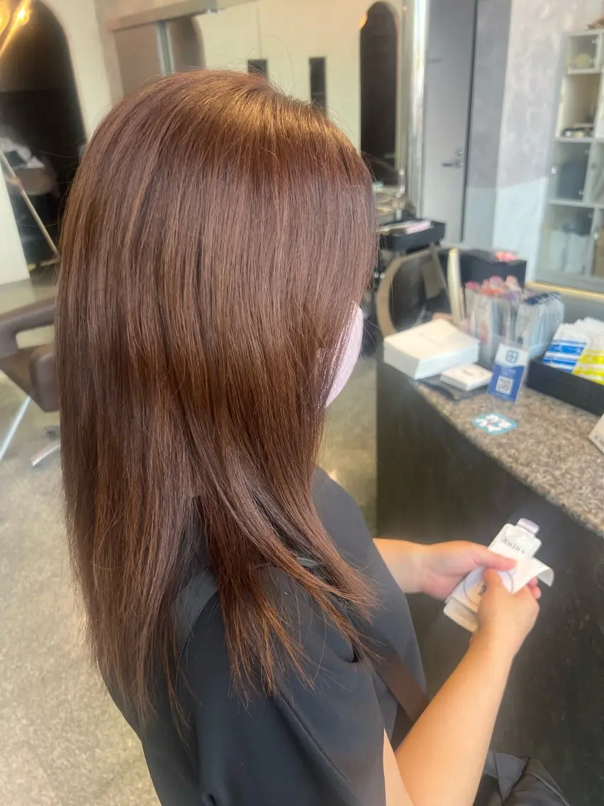 カラー ブラウンカラー カシス ヘアカラー 武田 瑞季のヘアスタイル