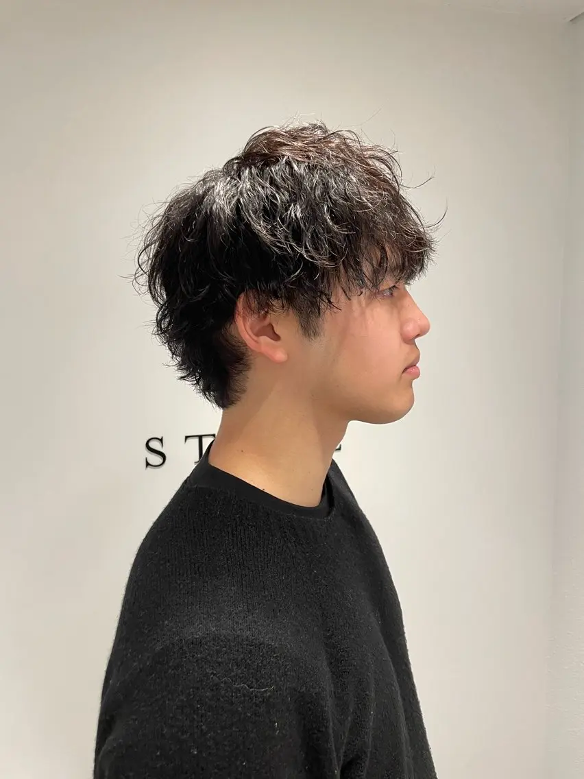 パーマ メンズ カット パーマ ⚡️men's 相模大野⚡️兼子　昇のヘアスタイル