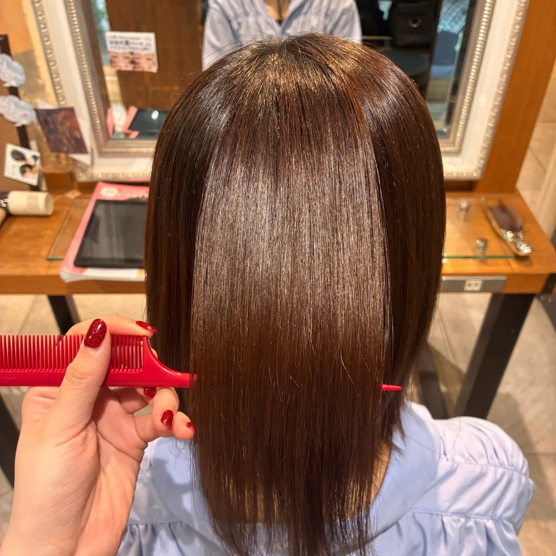 縮毛矯正　♪練習モデル募集♪根本5cmまでのリタッチの写真