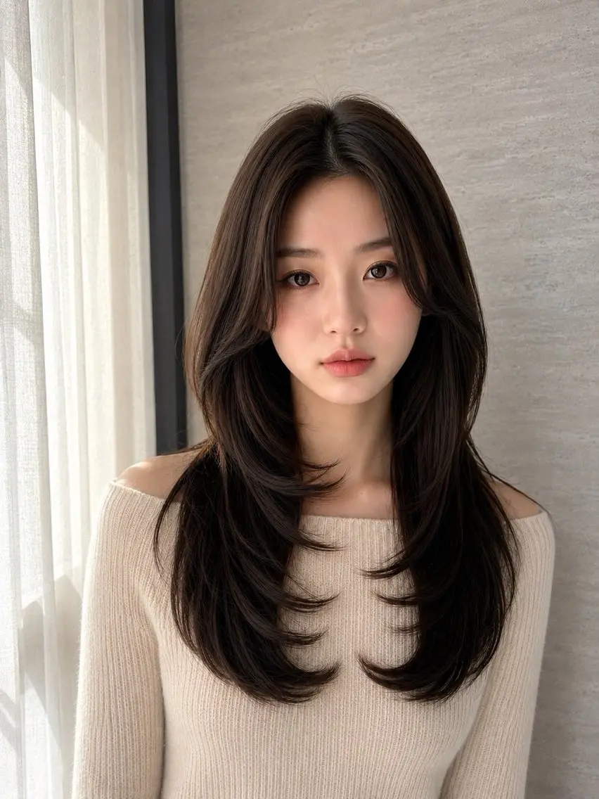 セミロング 本場韓国ヘア特化 아이비/Aibiのヘアスタイル