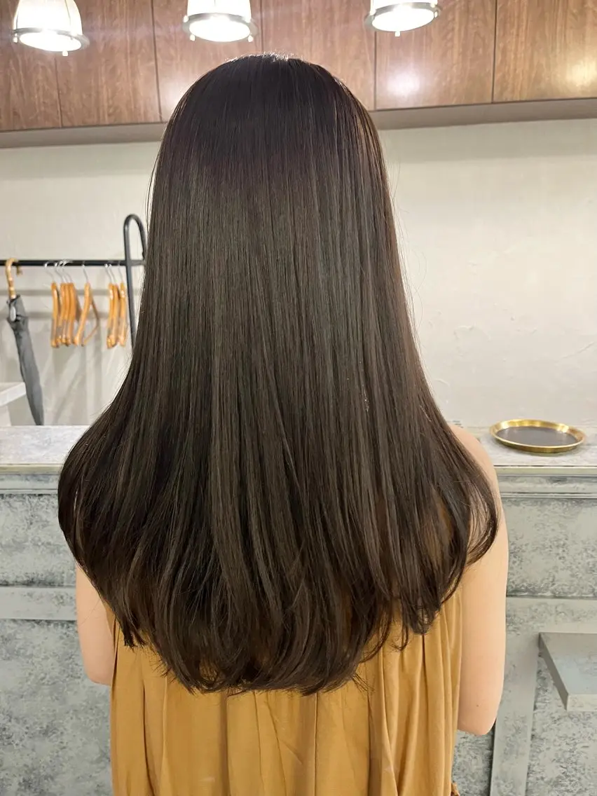 ロング カット ヘアカラー トリートメント MAYU 💚森下のヘアスタイル