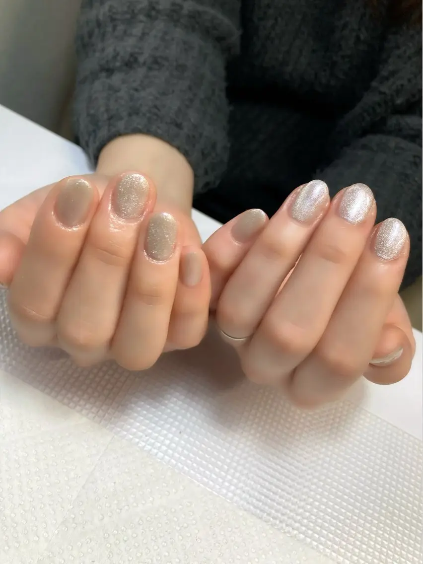 ネイル マグネットネイル ショートネイル ハンドネイル k natsuのネイルデザイン