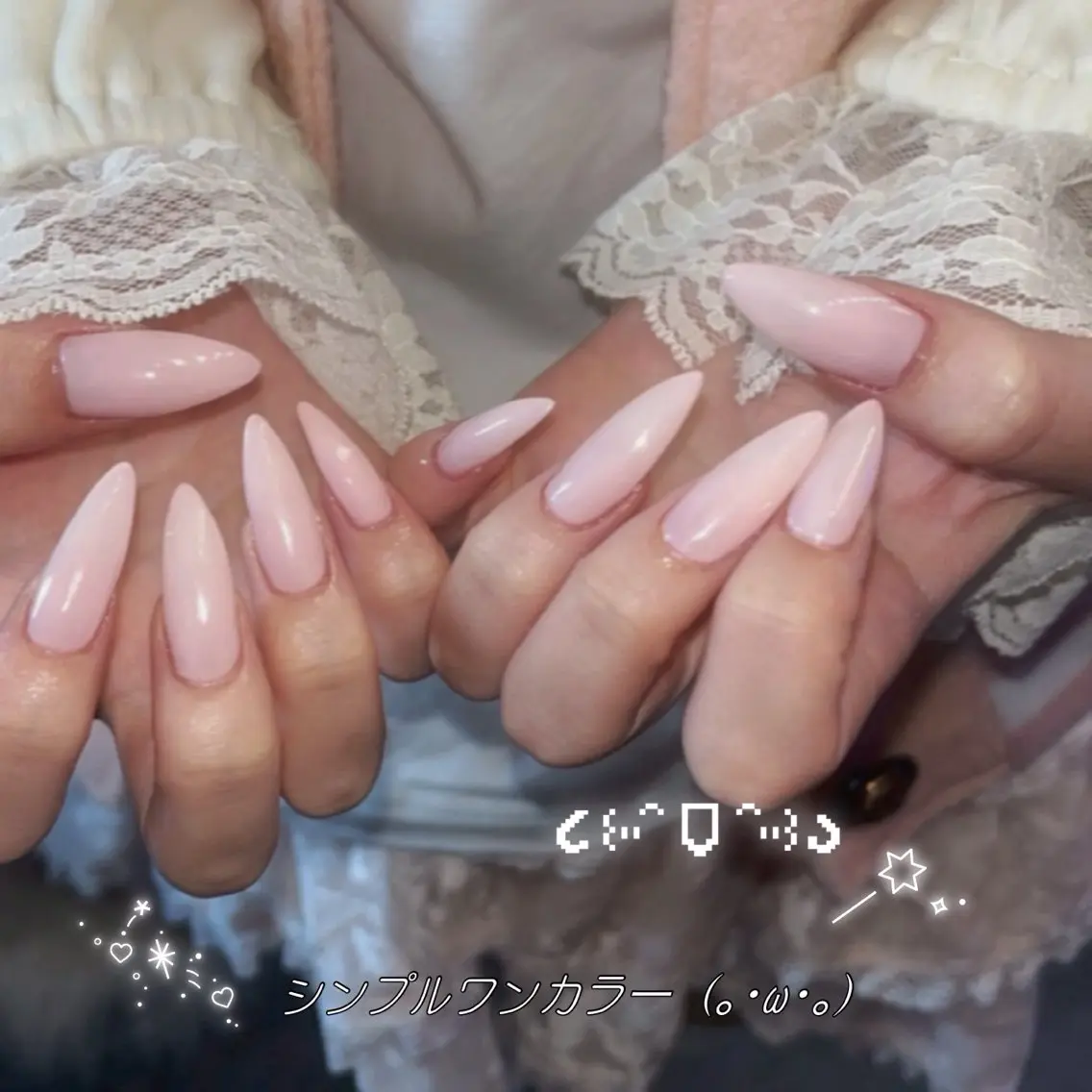 シンプル🎀ワンカラーorラメグラの写真