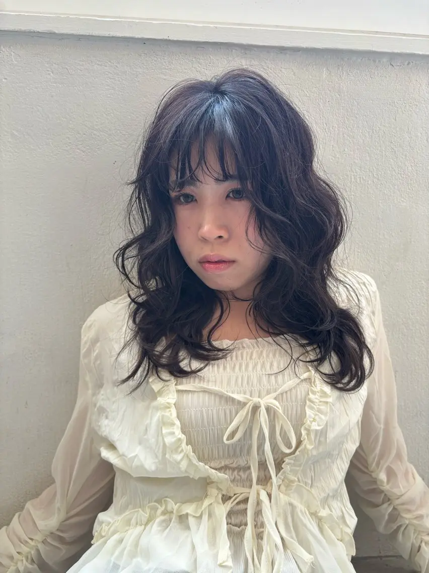 ロング パーマ カット パーマ レイヤーカット🥀/ 大曽根🤍yuukaのヘアスタイル