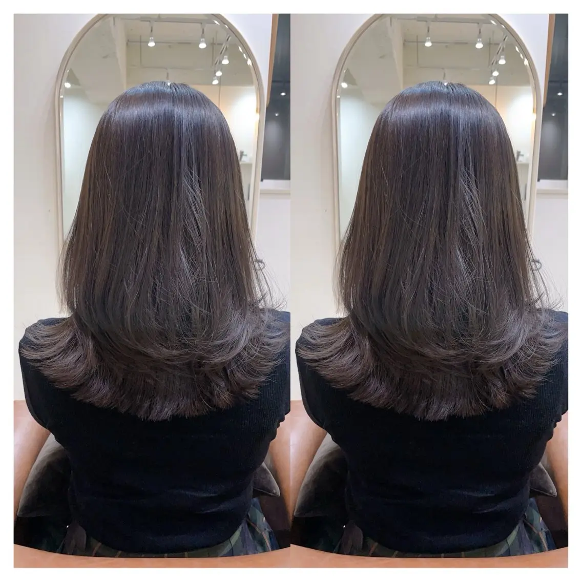 ミディアム カラー カット ヘアカラー トリートメント 村山 茉衣のヘアスタイル