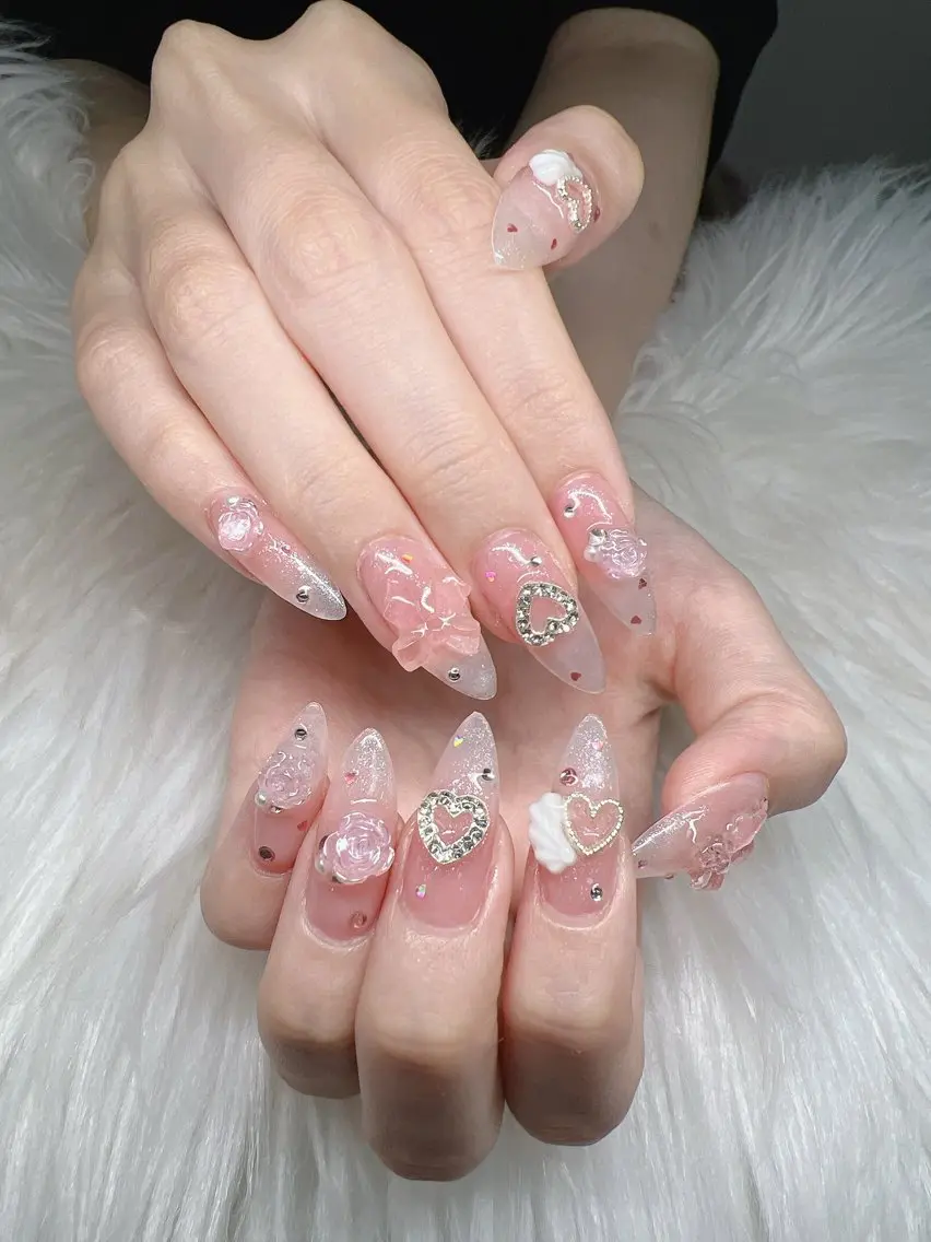 ネイル ハンドネイル Lee Nails チップ長さだし専門店のネイルデザイン