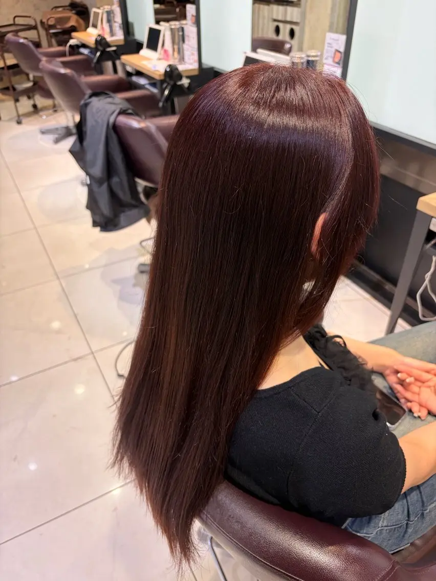 ロング カラー ヘアカラー 🎀ིྀ韓国風 艶カラー🤍ྀི小澤のヘアスタイル