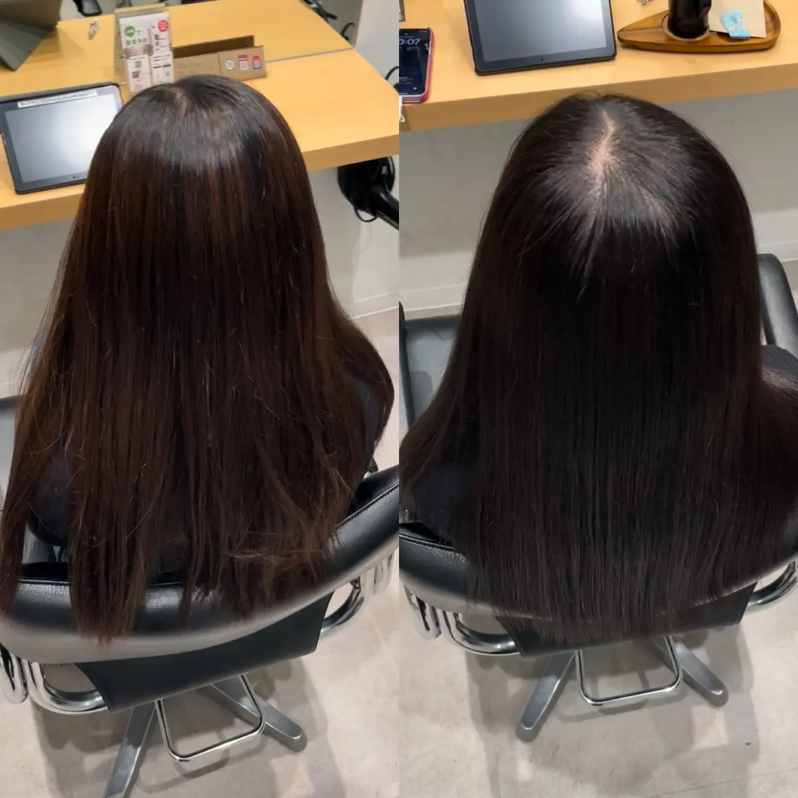 セミロング カラー アディクシーカラー 透明感カラー エドルカラー グレージュ トリートメント 髪質改善ヘアケア 艶髪特化/上田のヘアスタイル