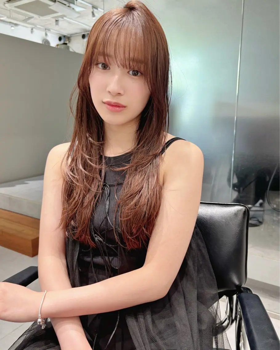 ロング レイヤーカット 表参道レイヤーカット 髪質改善山岸季生のヘアスタイル