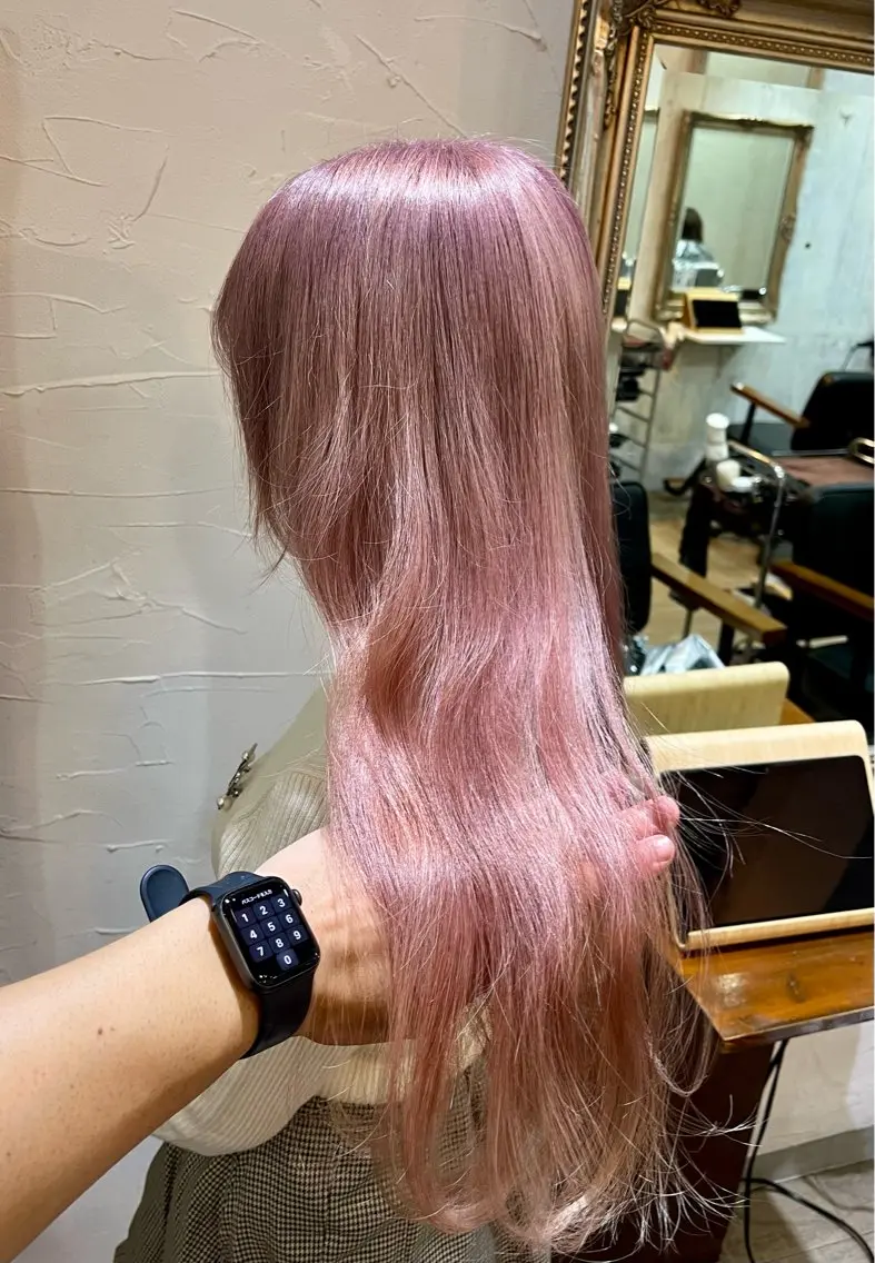 ロング カラー ベージュカラー ブリーチ ブラウンカラー ケアブリーチ ハイトーンカラー 🧸柔らかいベージュ カラー🧸氏家達哉のヘアスタイル