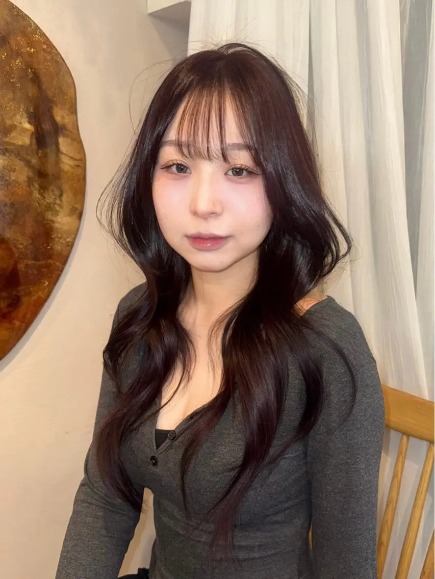 ロング ヘアカラー 韓国ヘア 🇰🇷 natsukiのヘアスタイル