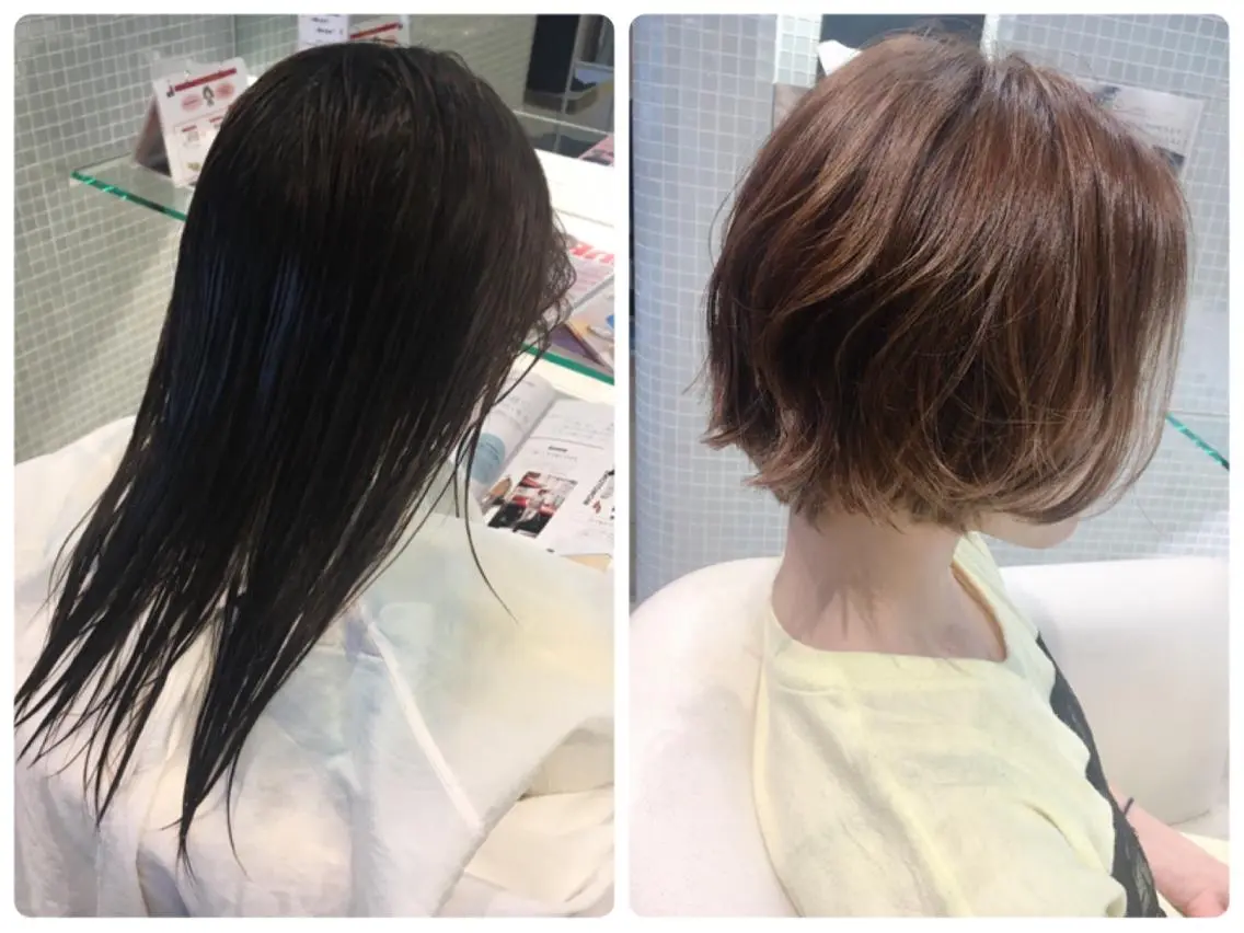 ショート カラー 安永 里帆のヘアスタイル