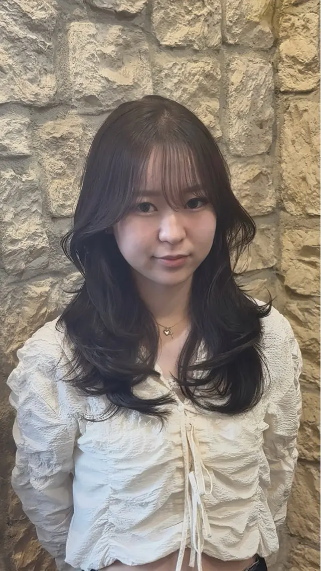 ロング カラー 町田/レイヤーカット ハッシュカット/八木のヘアスタイル