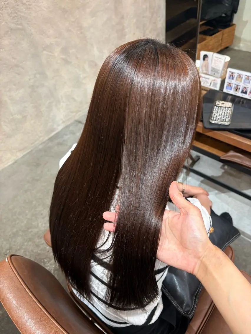 ロング 縮毛矯正 トリートメント ダメージレス縮毛矯 正・ブリーチMICOのヘアスタイル