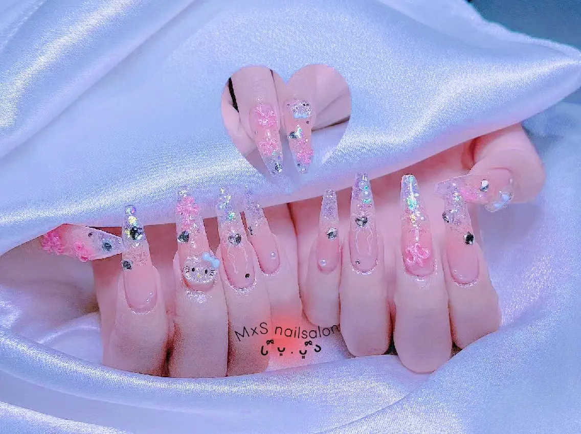 ネイル ジェルネイル マグネットネイル パラジェル 春ネイル ワンホンネイル ハンドネイル M×S Nail みなのネイルデザイン