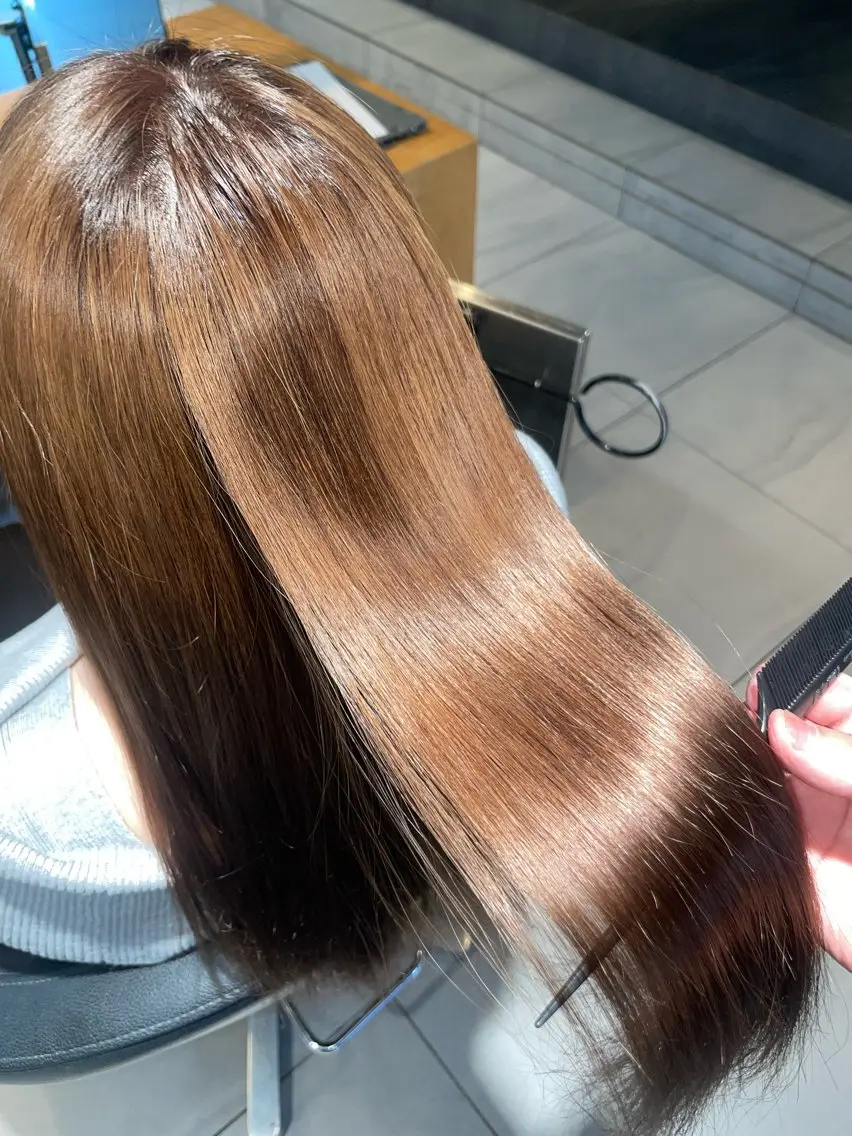 ロング カラー ブラウンカラー ピンクカラー ピンクブラウン ヘアカラー ヘアセット Lee京橋/ shomaのヘアスタイル