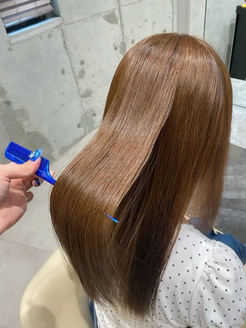 （ミニモ限定クーポン✨）ブリーチなしダブルカラー➕透明感クオルシアカラー➕小顔似合わせカット+オリジナル2ステップTrの写真