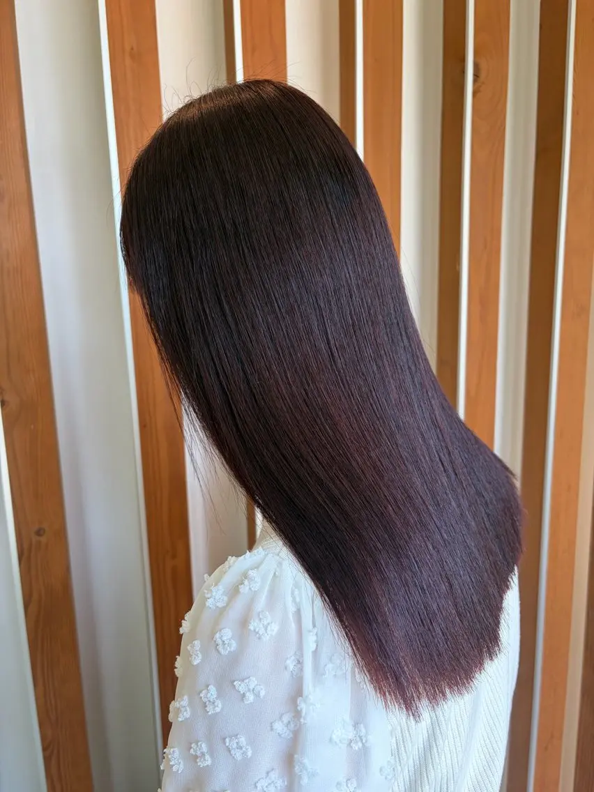 ロング カット ヘアカラー 中農 有梨恵のヘアスタイル