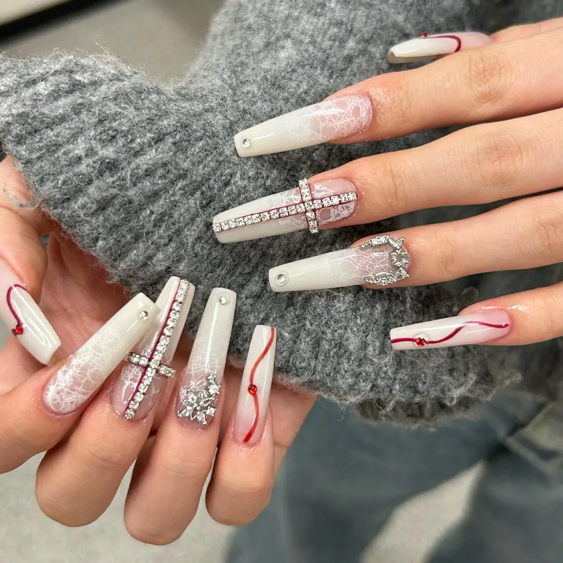 「ロングサイズ」チップスカルプ➕パーツつけて放題の写真