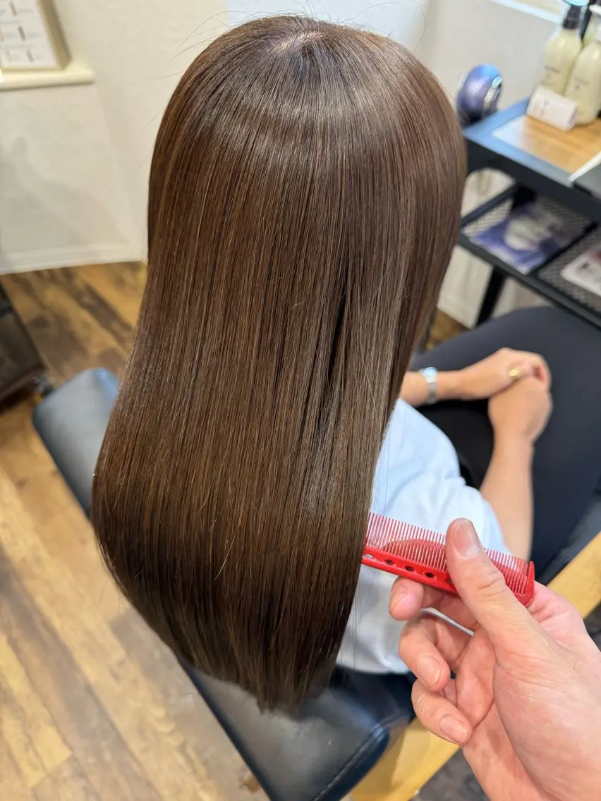 セミロング カット ヘアカラー トリートメント ✨髪質改善✨錦糸町 ⭐️Taisei⭐️のヘアスタイル