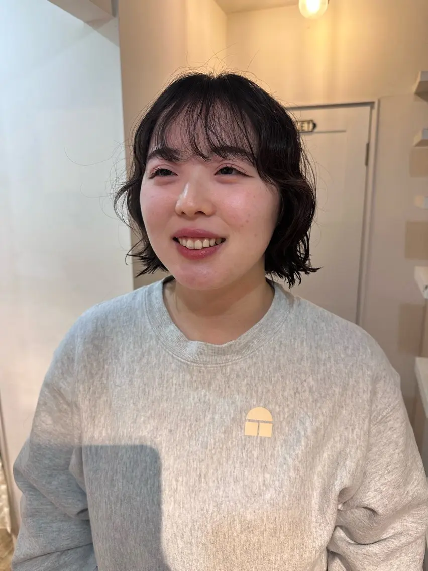 ショート パーマ ボブ カット パーマ トリートメント nanaka/ レイヤーカットのヘアスタイル