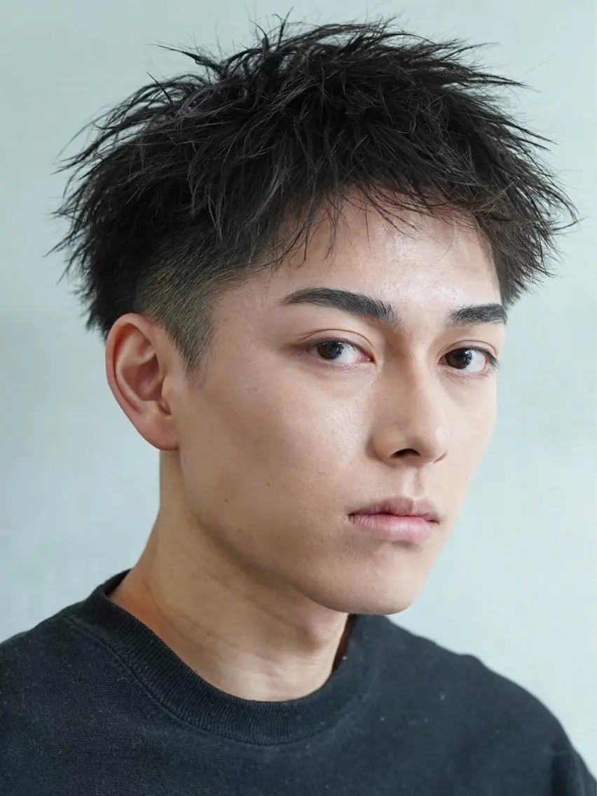 ショート メンズ フェザーパーマ マッシュ メンズパーマ 学生（メンズ向け） メンズツイストパーマ fifth/原宿/ カットモデル/カズのヘアスタイル