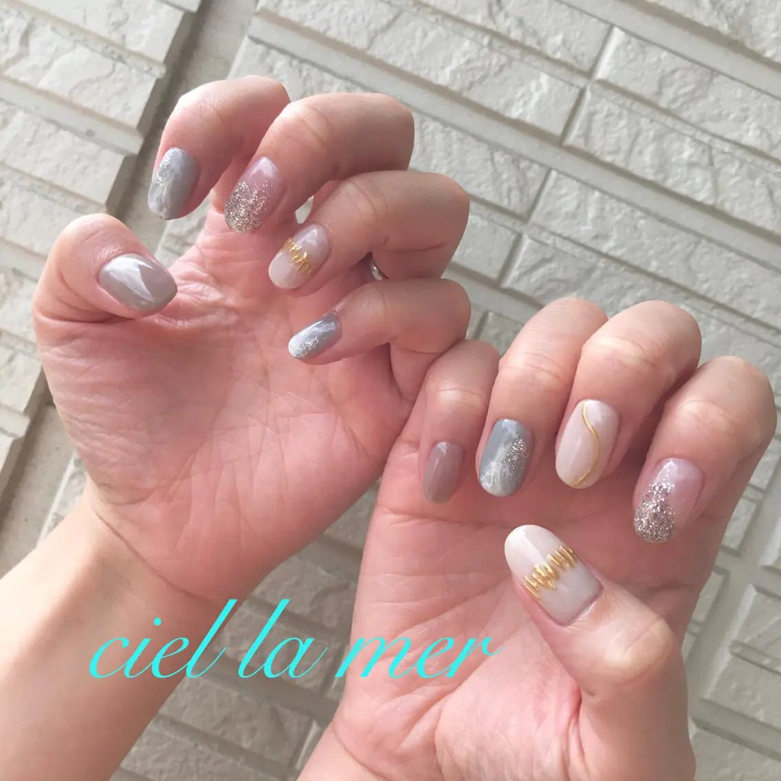 ネイル ハンドネイル フットネイル ciel la merのネイルデザイン