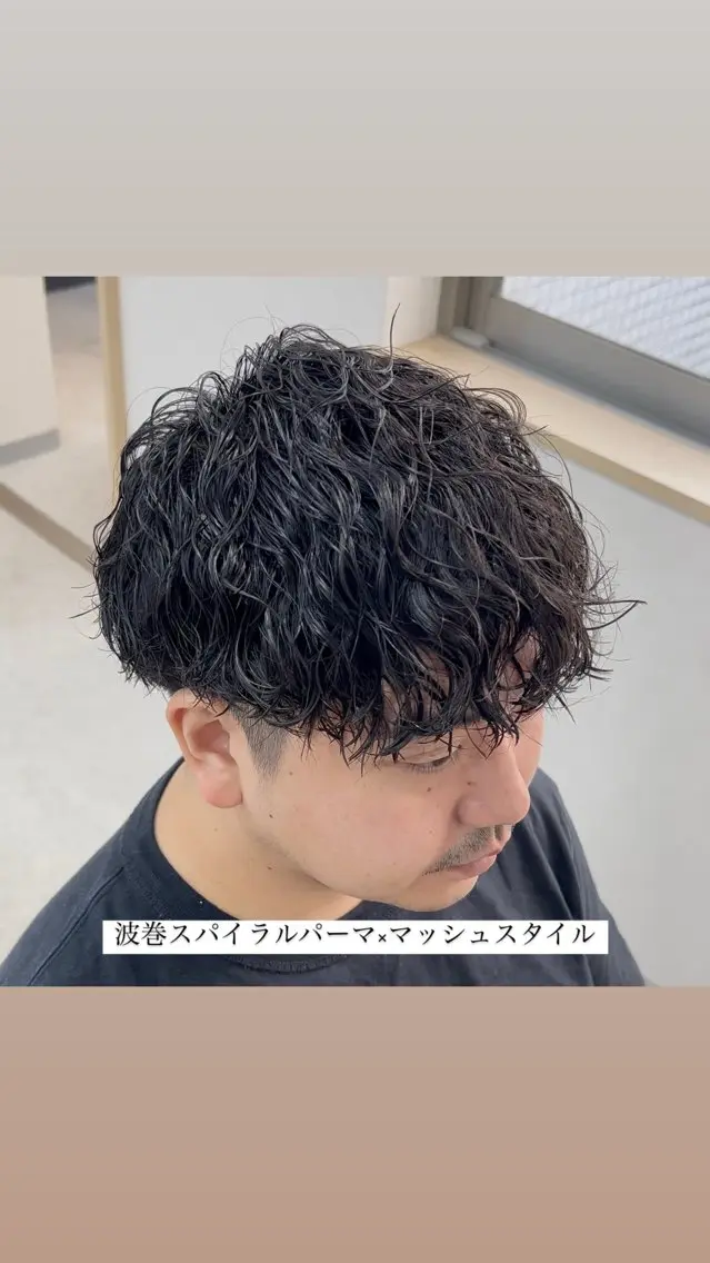 パーマ メンズ メンズパーマ スパイラルパーマ Rikito .のヘアスタイル