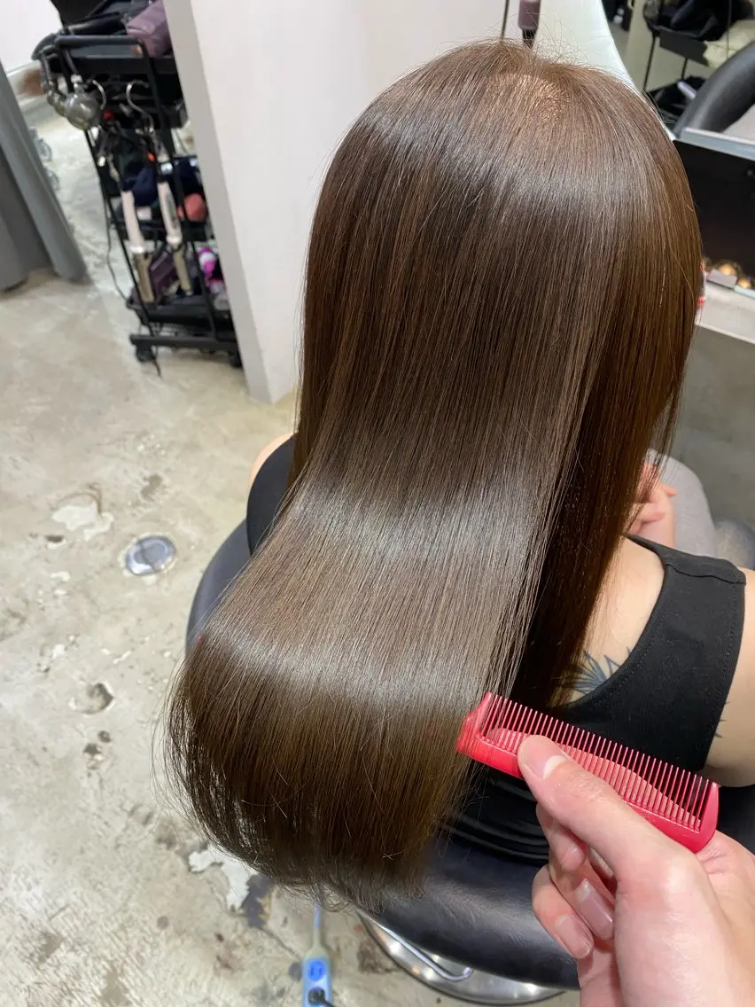 ミディアム カラー 髪質改善 トリートメント カット ヘアカラー トリートメント レイヤー×髪質改善✨ 渋谷/佐藤侑哉のヘアスタイル