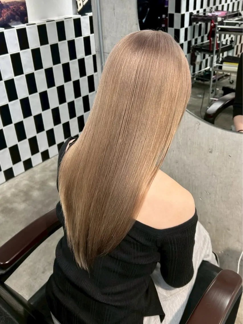 ロング カラー ヘアカラー トリートメント ✨ブリーチカラー/ 艶髪suzu🪽🤎のヘアスタイル