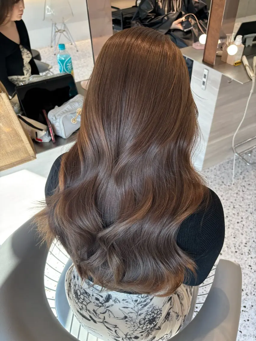 ロング カラー 透明感カラー カット ヘアカラー トリートメント 🍒ブリーチなしカラ ー／Sakura🍒のヘアスタイル