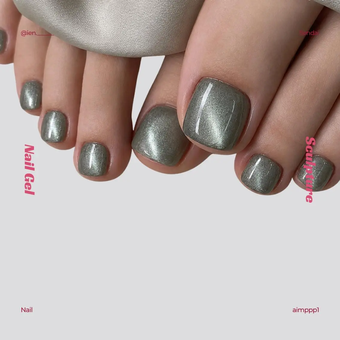 ネイル 韓国ネイル マグネットネイル 持ち込み ニュアンスネイル ワンカラーネイル フットネイル IEN 🎀𓈒𓏸 Soura(ソウラ)のネイルデザイン