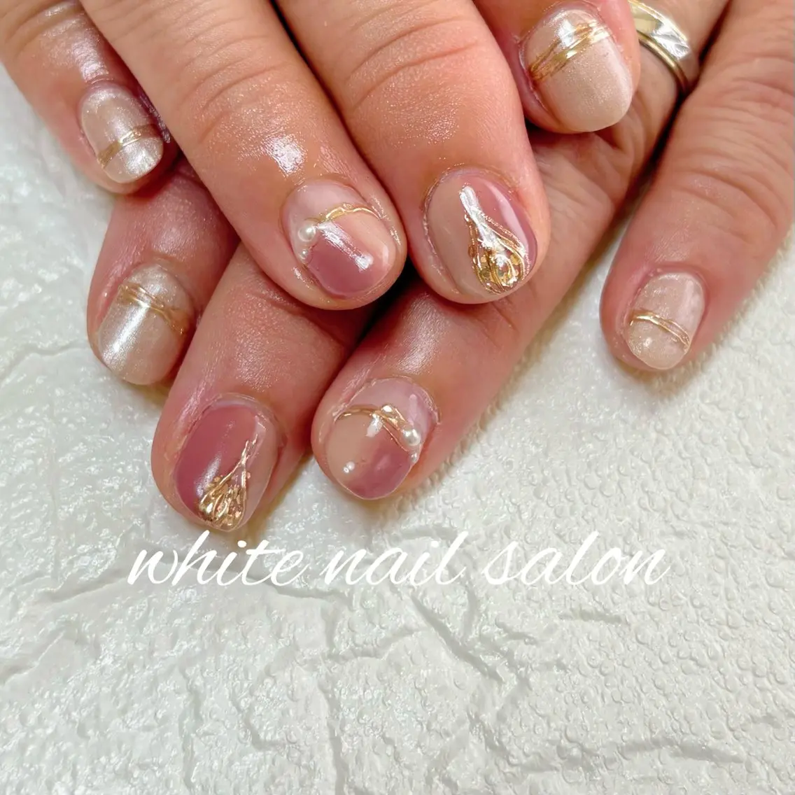 ネイル ホワイト ハンドネイル white nail salonのネイルデザイン