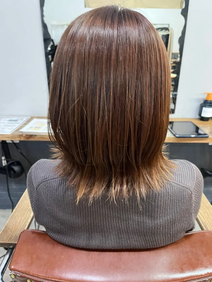 カラー あかね 髪質改善ストレートのヘアスタイル