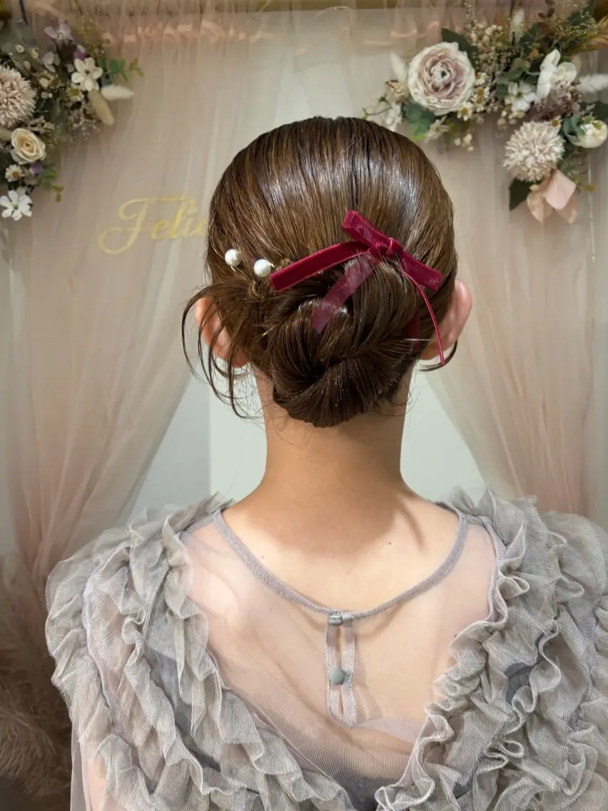 ヘアアレンジ ハーフアップ ヘアセット 🌺ヘアメイク SYOKA🌺のヘアスタイル