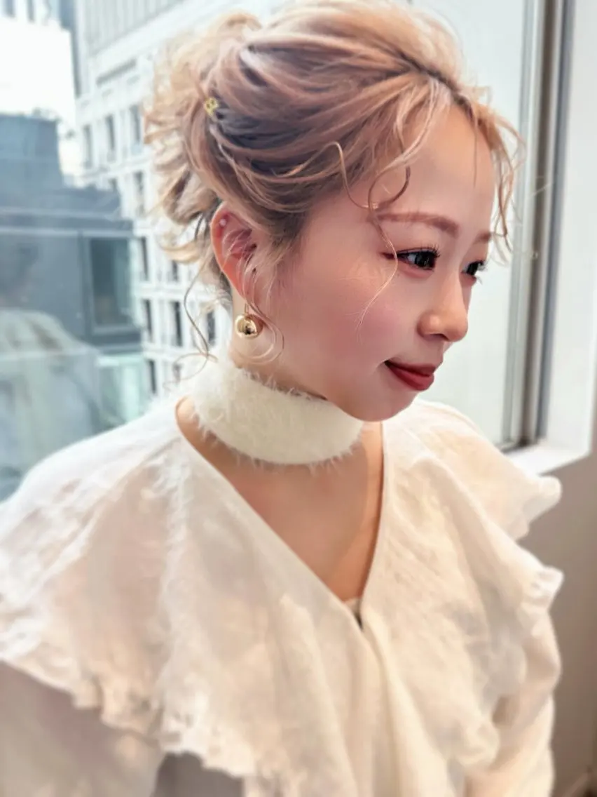 ミディアム ヘアセット ニュアンスヘア chinariのヘアスタイル