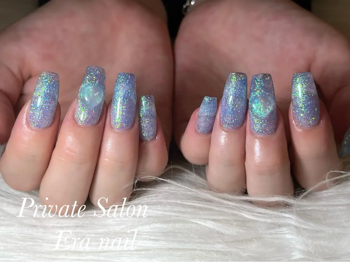 ネイル ラメ(グリッター) ワンカラーネイル ハンドネイル Era nailのネイルデザイン