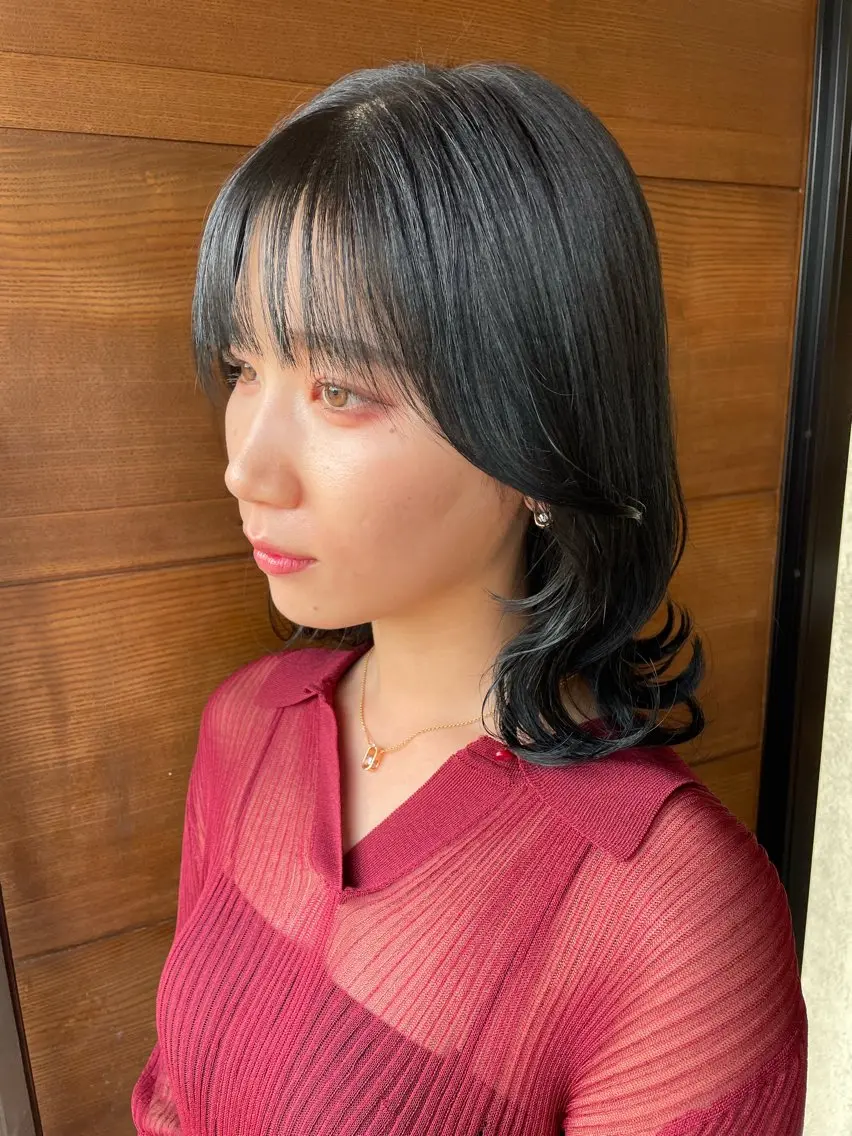 ミディアム カラー 韓国風ヘア カット ヘアカラー トリートメント IORI #韓国ヘア#髪質改善のヘアスタイル