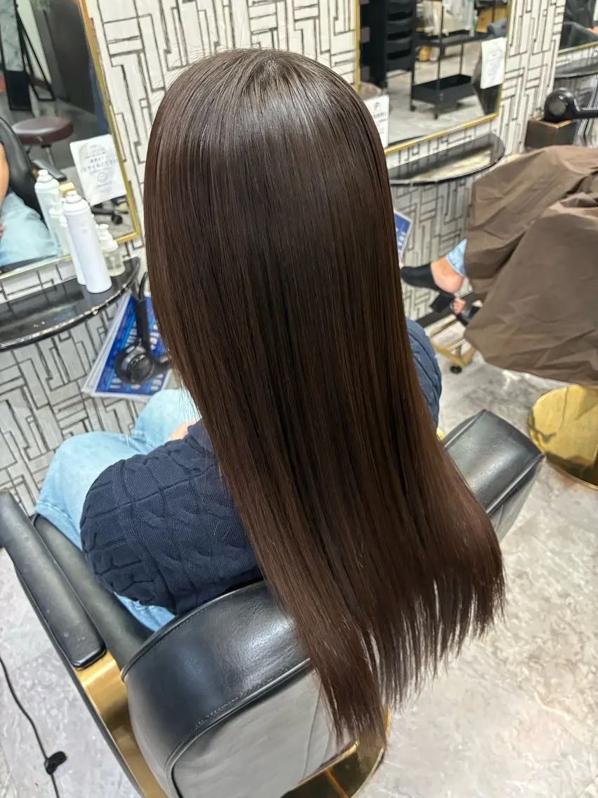 ロング 縮毛矯正 北村 理奈のヘアスタイル