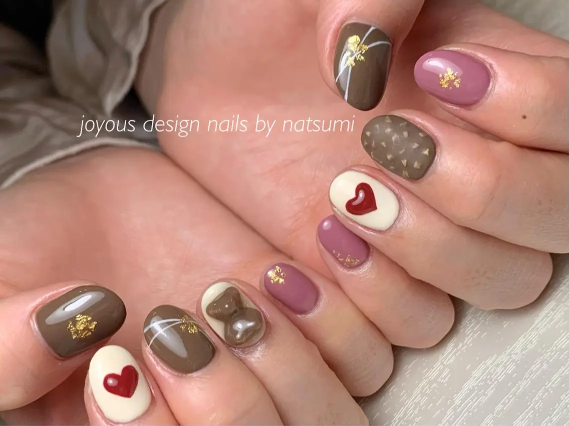 ネイル マットネイル ハンドネイル jdn natsumiのネイルデザイン