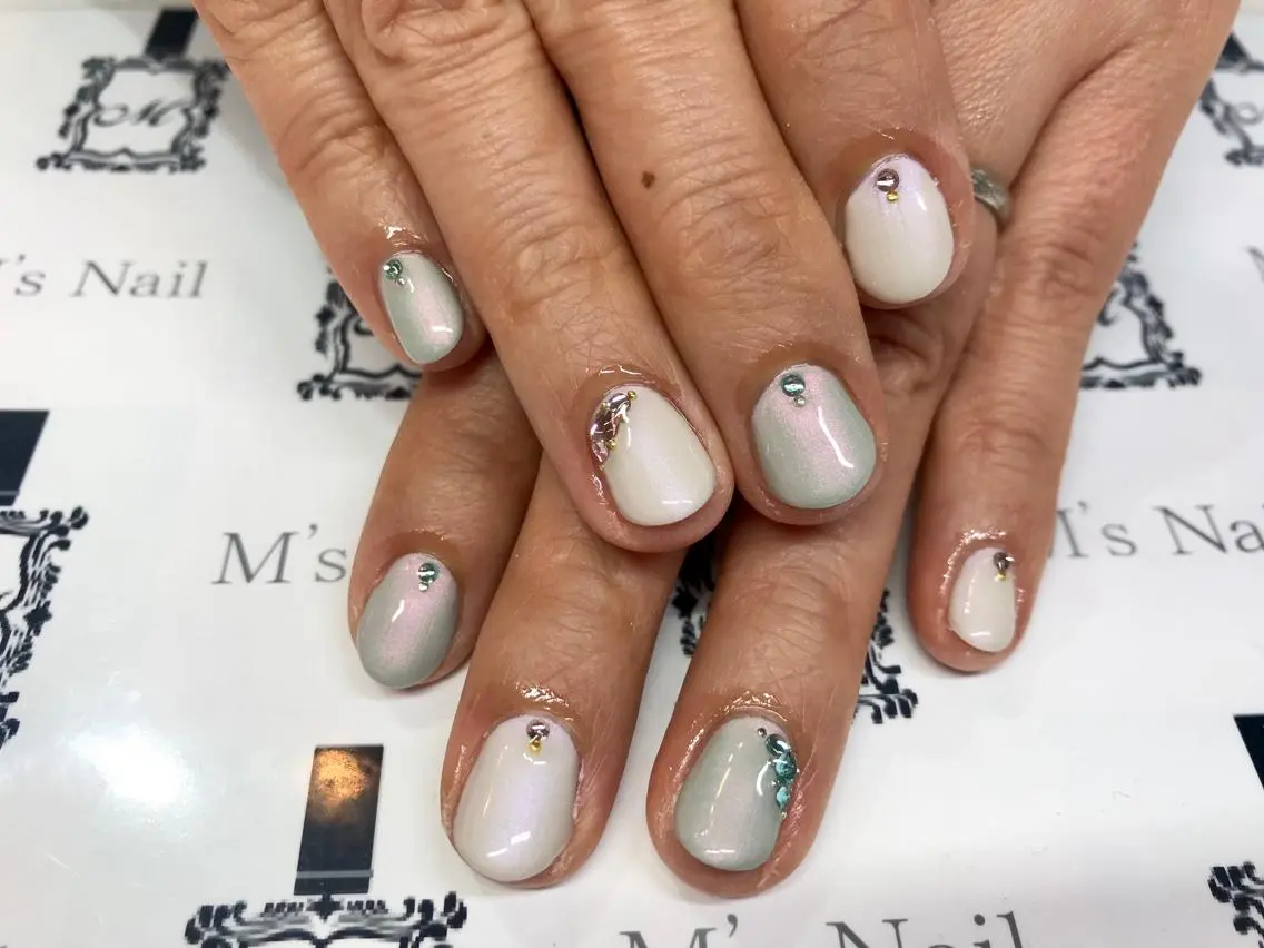 ネイル ストーンネイル M's nail ..高幡不動のネイルデザイン