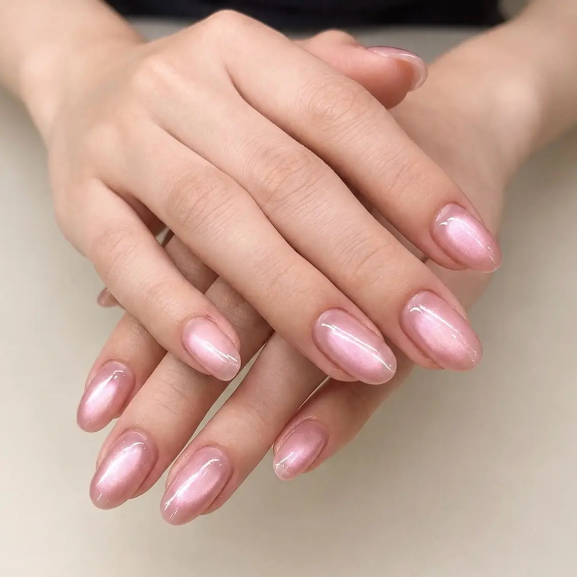 ネイル ラメ(グリッター) マグネットネイル ピンク nail salon marcheのネイルデザイン