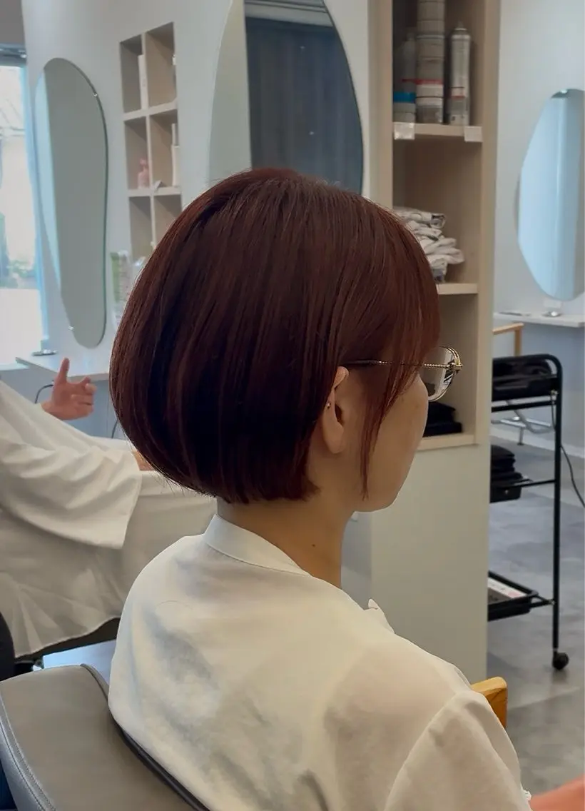 ショート 伸ばしかけ ショートヘア カット ヘッドスパ 白崎 龍神のヘアスタイル