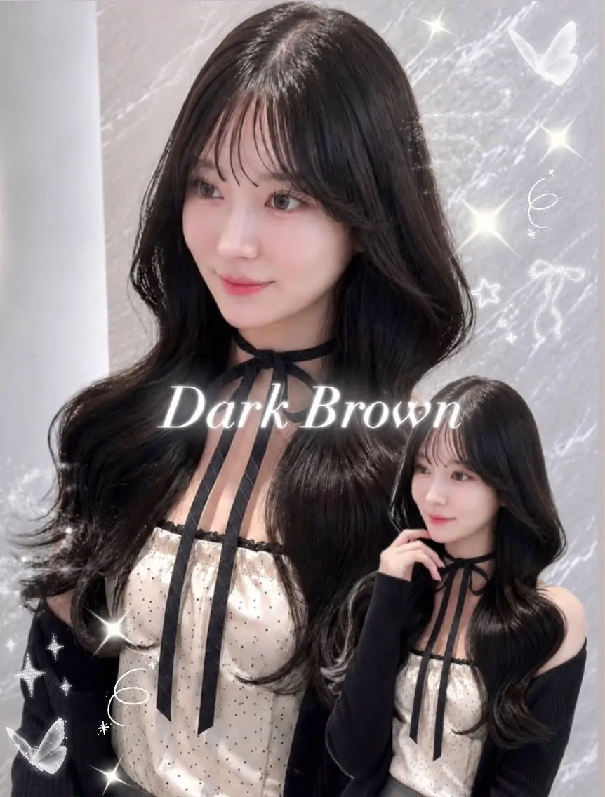 セミロング カラー ヘアアレンジ 黒髪 ブルーカラー ブルーブラック ブラウンカラー 透明感カラー カット ヘアカラー 🖤kana韓国ヘア 艶髪カラー特化🖤のヘアスタイル