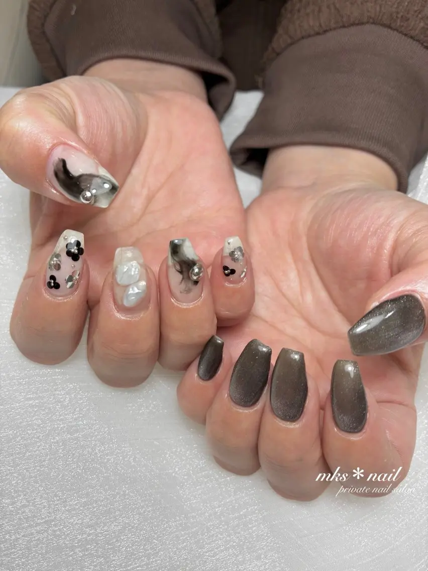 ネイル mks＊nail //  枚方長尾のネイルデザイン