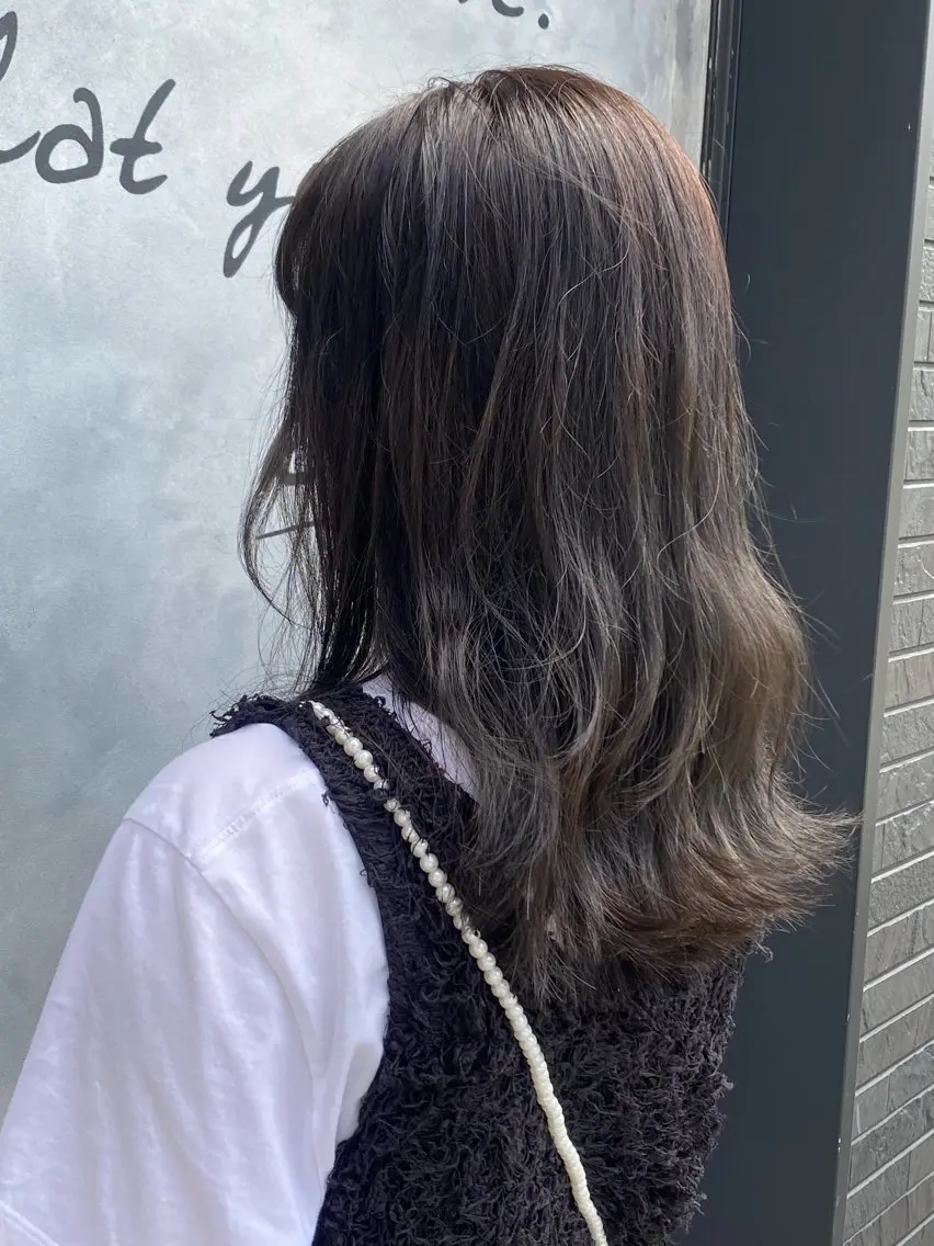 カラー アッシュ ミント 森口 竜三のヘアスタイル