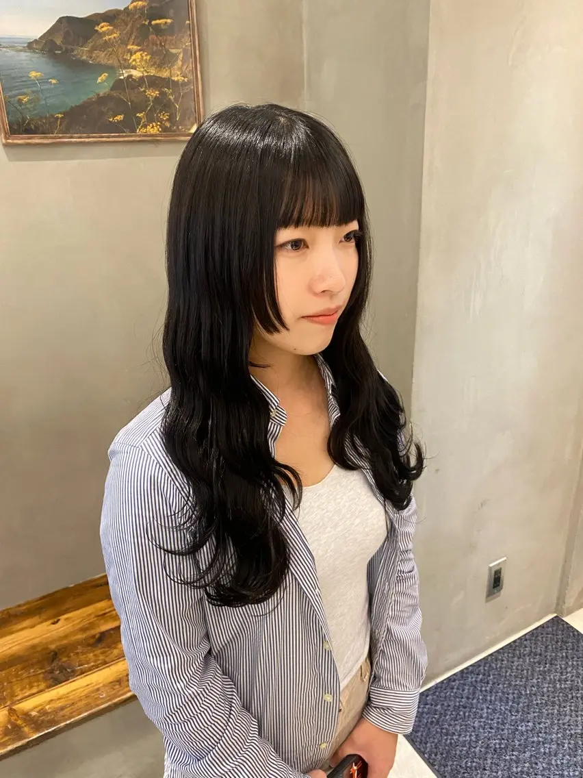 セミロング カット ヘアカラー トリートメント 新宿/顔周りカット +レイヤー=しずく♩のヘアスタイル
