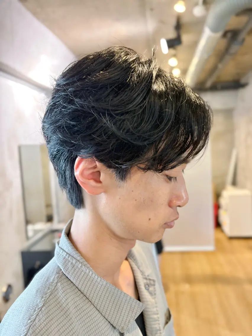 ショート パーマ メンズ カット パーマ スナップフォト確認 お願いします!竹内のヘアスタイル