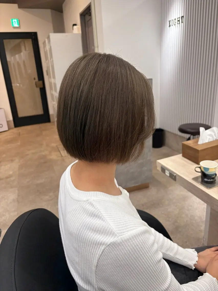 ショート 切りっぱなしボブ ボブ 🐬レイヤー /透明感/あいか🫧のヘアスタイル